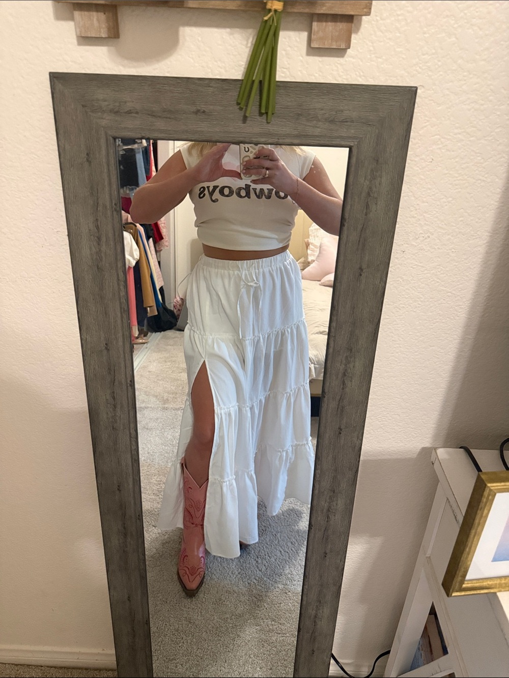 White Tiered Maxi Skirt - Breezy Women's Skirt